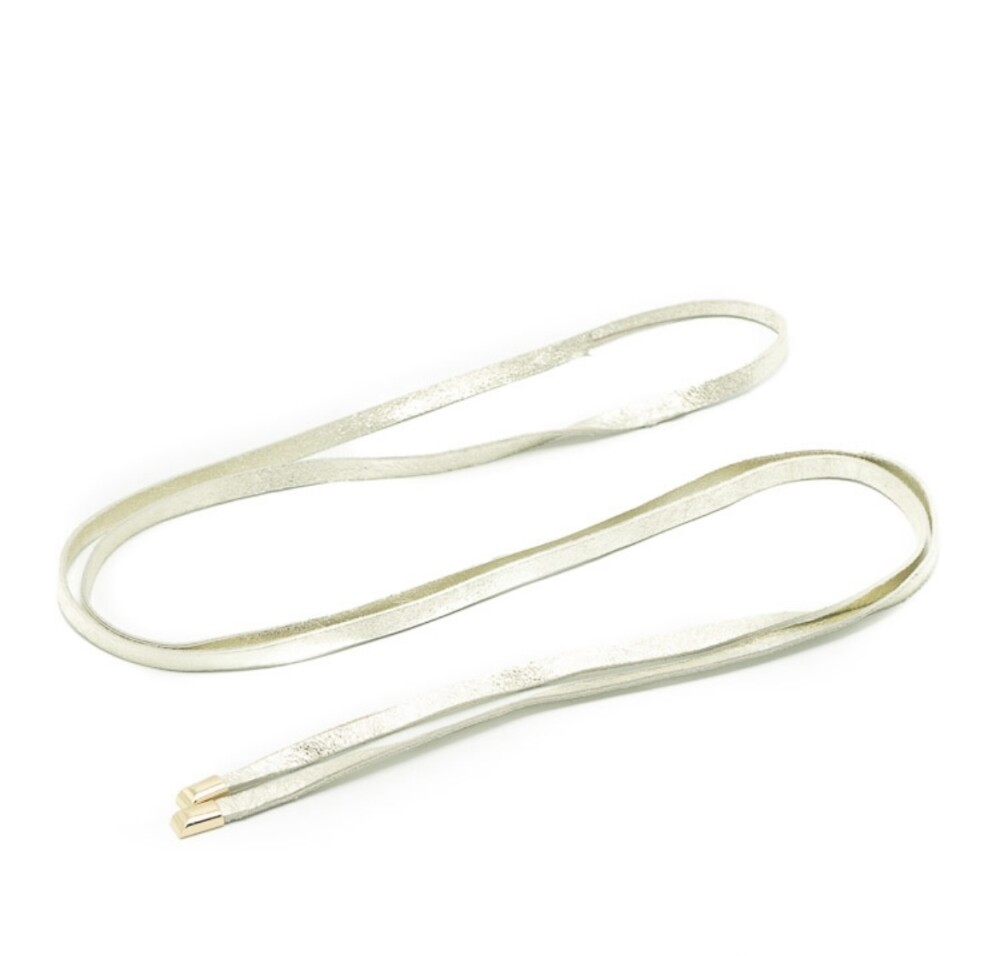 glad wikkelriempje goud leer